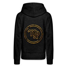 Load image into Gallery viewer, Virgo 3D Gold Women’s Premium Hoodie - charcoal grey