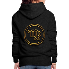 Load image into Gallery viewer, Virgo 3D Gold Women’s Premium Hoodie - charcoal grey