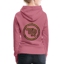 Load image into Gallery viewer, Virgo 3D Gold Women’s Premium Hoodie - mauve