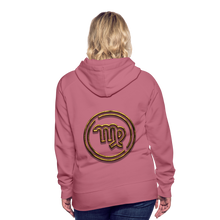 Load image into Gallery viewer, Virgo 3D Gold Women’s Premium Hoodie - mauve