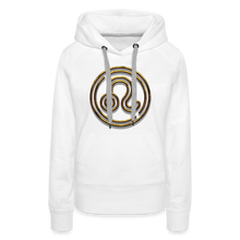 Load image into Gallery viewer, Leo 3D Gold Women’s Premium Hoodie - white