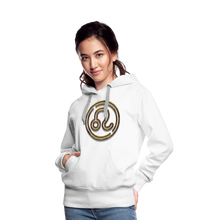 Load image into Gallery viewer, Leo 3D Gold Women’s Premium Hoodie - white
