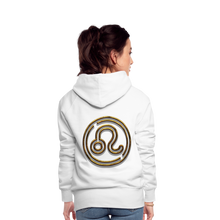 Load image into Gallery viewer, Leo 3D Gold Women’s Premium Hoodie - white