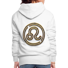 Load image into Gallery viewer, Leo 3D Gold Women’s Premium Hoodie - white