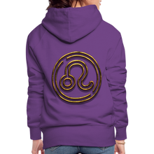 Load image into Gallery viewer, Leo 3D Gold Women’s Premium Hoodie - purple 