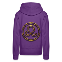 Load image into Gallery viewer, Leo 3D Gold Women’s Premium Hoodie - purple 