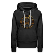 Load image into Gallery viewer, Leo 3D Gold Women’s Premium Hoodie - black