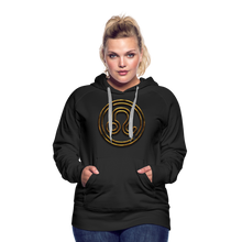 Load image into Gallery viewer, Leo 3D Gold Women’s Premium Hoodie - black