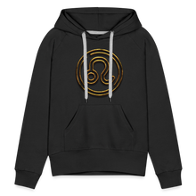 Load image into Gallery viewer, Leo 3D Gold Women’s Premium Hoodie - black