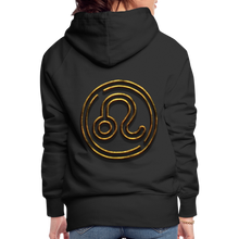 Load image into Gallery viewer, Leo 3D Gold Women’s Premium Hoodie - black