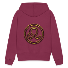 Load image into Gallery viewer, Leo 3D Gold Women’s Premium Hoodie - burgundy