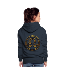 Load image into Gallery viewer, Leo 3D Gold Women’s Premium Hoodie - navy