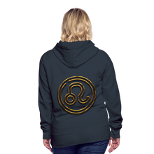 Load image into Gallery viewer, Leo 3D Gold Women’s Premium Hoodie - navy