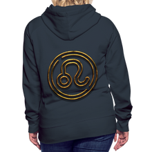 Load image into Gallery viewer, Leo 3D Gold Women’s Premium Hoodie - navy