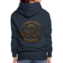Load image into Gallery viewer, Leo 3D Gold Women’s Premium Hoodie - navy