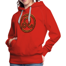 Load image into Gallery viewer, Leo 3D Gold Women’s Premium Hoodie - red