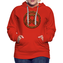 Load image into Gallery viewer, Leo 3D Gold Women’s Premium Hoodie - red