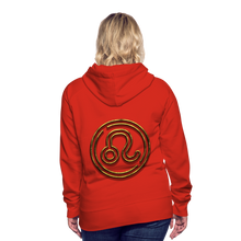 Load image into Gallery viewer, Leo 3D Gold Women’s Premium Hoodie - red
