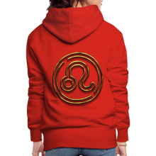 Load image into Gallery viewer, Leo 3D Gold Women’s Premium Hoodie - red