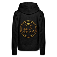 Load image into Gallery viewer, Leo 3D Gold Women’s Premium Hoodie - charcoal grey
