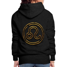 Load image into Gallery viewer, Leo 3D Gold Women’s Premium Hoodie - charcoal grey