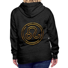 Load image into Gallery viewer, Leo 3D Gold Women’s Premium Hoodie - charcoal grey