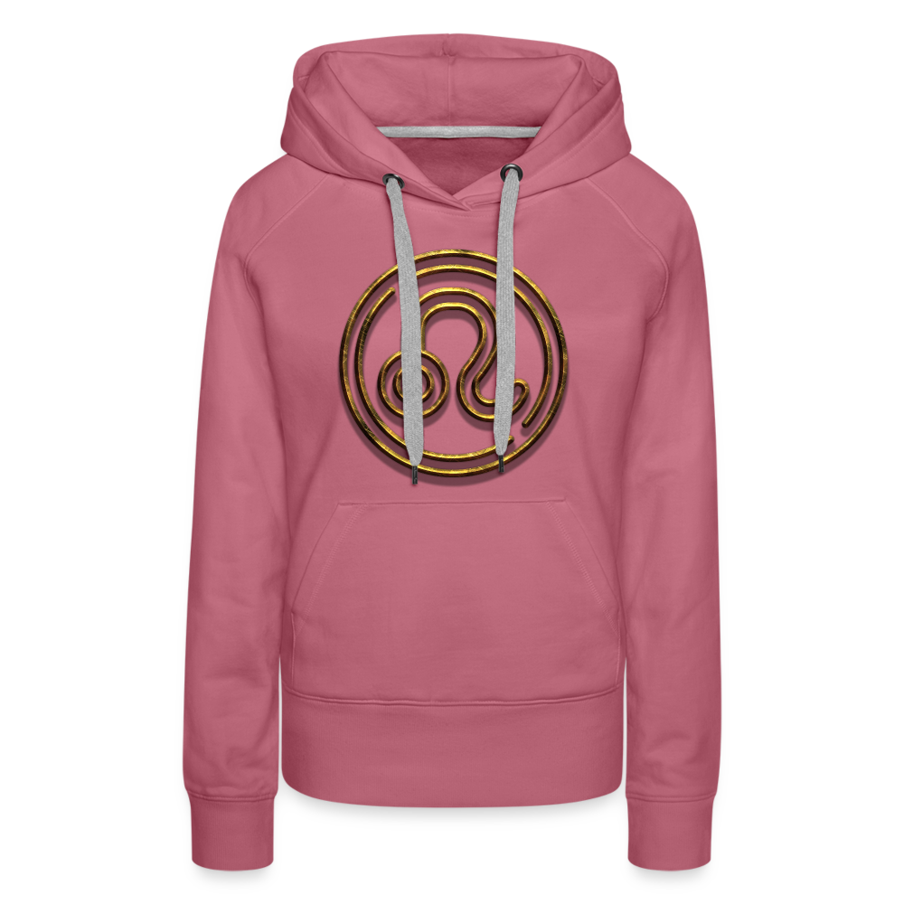 Leo 3D Gold Women’s Premium Hoodie - mauve