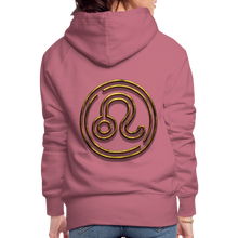 Load image into Gallery viewer, Leo 3D Gold Women’s Premium Hoodie - mauve