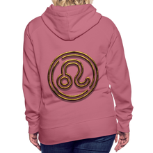Load image into Gallery viewer, Leo 3D Gold Women’s Premium Hoodie - mauve