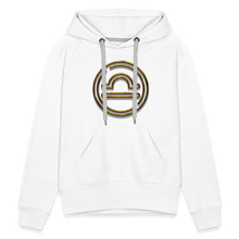 Load image into Gallery viewer, Libra 3D Gold Women’s Premium Hoodie - white
