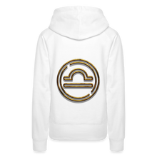 Load image into Gallery viewer, Libra 3D Gold Women’s Premium Hoodie - white