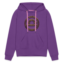 Load image into Gallery viewer, Libra 3D Gold Women’s Premium Hoodie - purple 