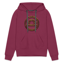 Load image into Gallery viewer, Libra 3D Gold Women’s Premium Hoodie - burgundy