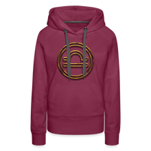 Load image into Gallery viewer, Libra 3D Gold Women’s Premium Hoodie - burgundy