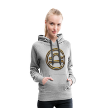 Load image into Gallery viewer, Libra 3D Gold Women’s Premium Hoodie - heather grey