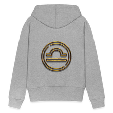 Load image into Gallery viewer, Libra 3D Gold Women’s Premium Hoodie - heather grey