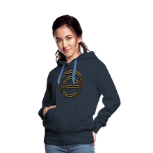 Load image into Gallery viewer, Libra 3D Gold Women’s Premium Hoodie - navy