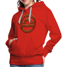 Load image into Gallery viewer, Libra 3D Gold Women’s Premium Hoodie - red