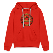 Load image into Gallery viewer, Libra 3D Gold Women’s Premium Hoodie - red
