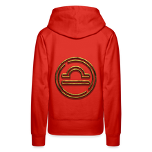 Load image into Gallery viewer, Libra 3D Gold Women’s Premium Hoodie - red