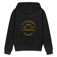 Load image into Gallery viewer, Libra 3D Gold Women’s Premium Hoodie - charcoal grey