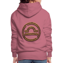 Load image into Gallery viewer, Libra 3D Gold Women’s Premium Hoodie - mauve