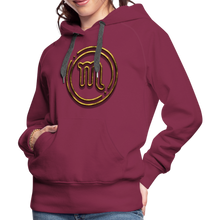 Load image into Gallery viewer, Scorpio 3D Women’s Premium Hoodie - burgundy