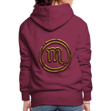 Load image into Gallery viewer, Scorpio 3D Women’s Premium Hoodie - burgundy