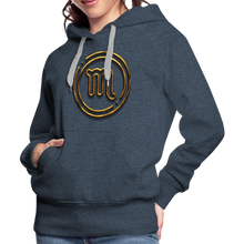 Load image into Gallery viewer, Scorpio 3D Women’s Premium Hoodie - heather denim