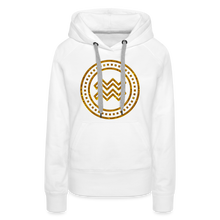 Load image into Gallery viewer, Aquarius Gold Foil 3D Women’s Premium Hoodie - white