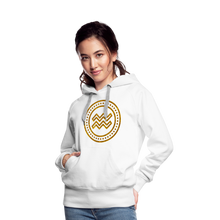 Load image into Gallery viewer, Aquarius Gold Foil 3D Women’s Premium Hoodie - white