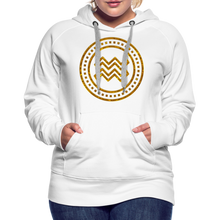 Load image into Gallery viewer, Aquarius Gold Foil 3D Women’s Premium Hoodie - white