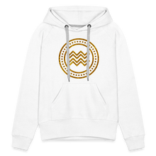 Load image into Gallery viewer, Aquarius Gold Foil 3D Women’s Premium Hoodie - white