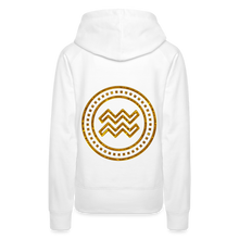 Load image into Gallery viewer, Aquarius Gold Foil 3D Women’s Premium Hoodie - white